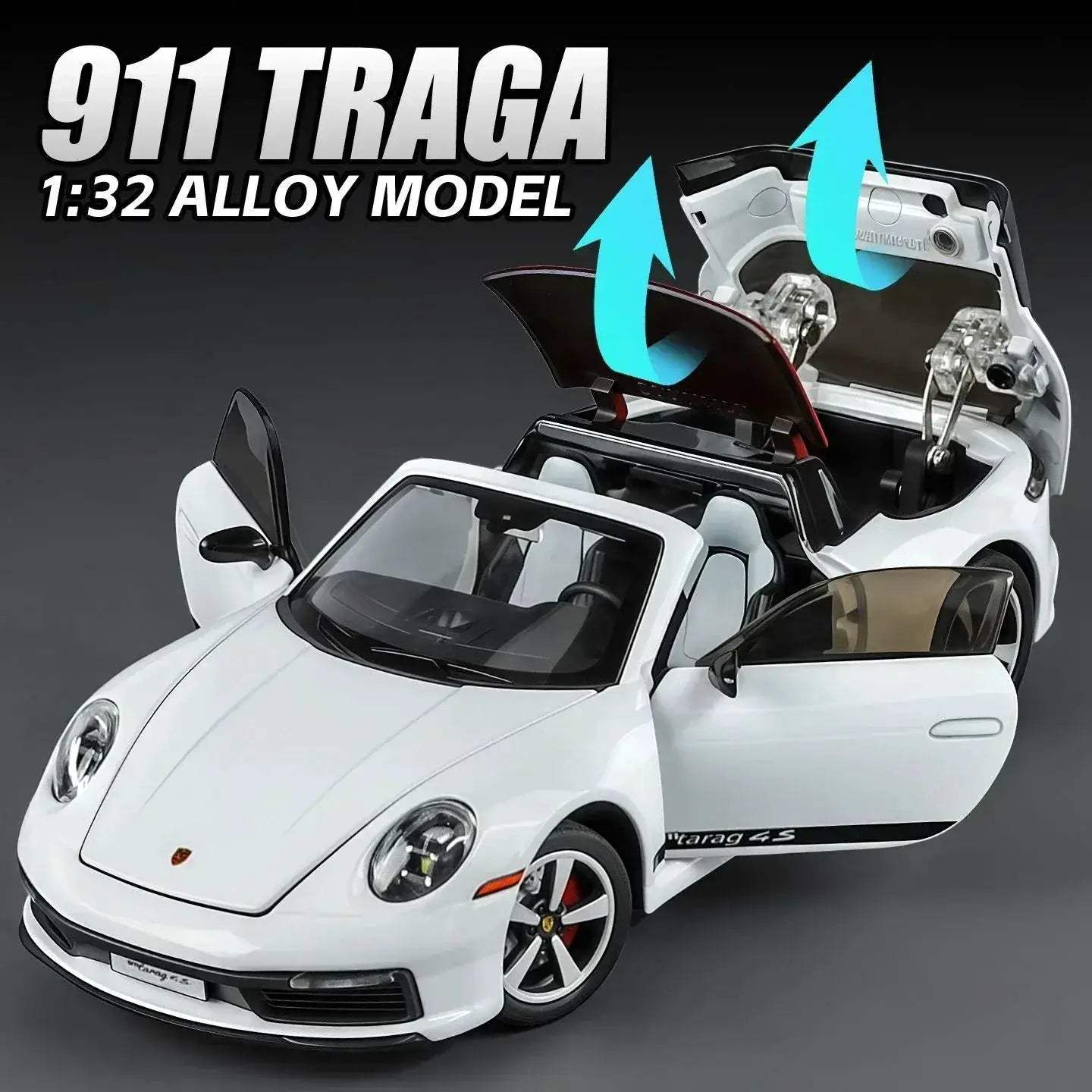 Porsche 911 Diecast Convertible Model 1 32 Scale With Sound - ToylandEU