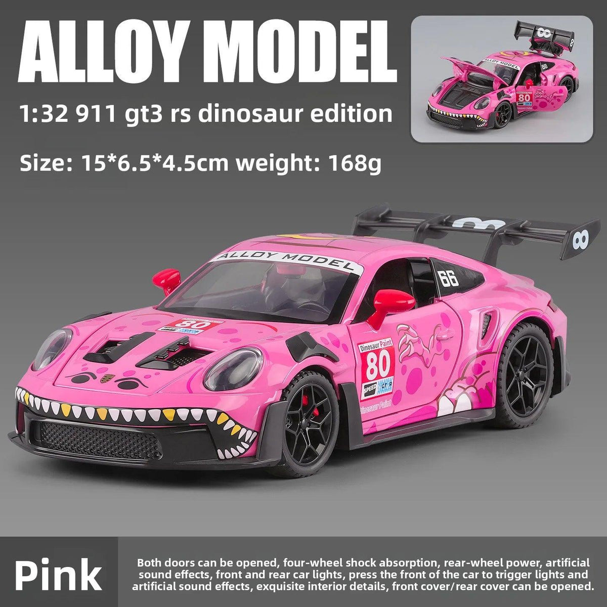Porsche 911 GT3 R Diecast | 1:32 Scale Pull-Back | Toylandeu™