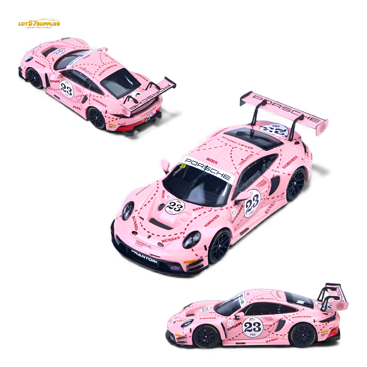 Porsche 911 GT3 R Diecast | Pink Pig Livery | Toylandeu™