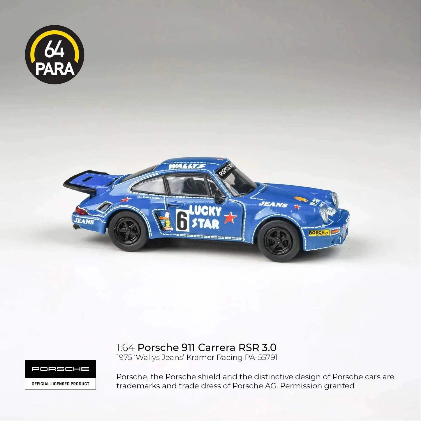 Porsche 911 RSR Diecast Wallys Jeans Limited Collectors Edition - ToylandEU