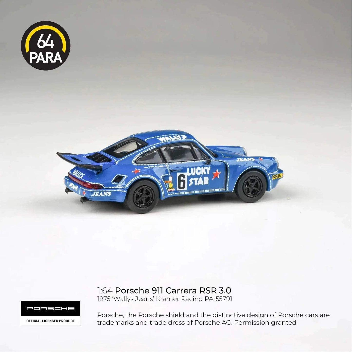Porsche 911 RSR Diecast Wallys Jeans Limited Collectors Edition - ToylandEU