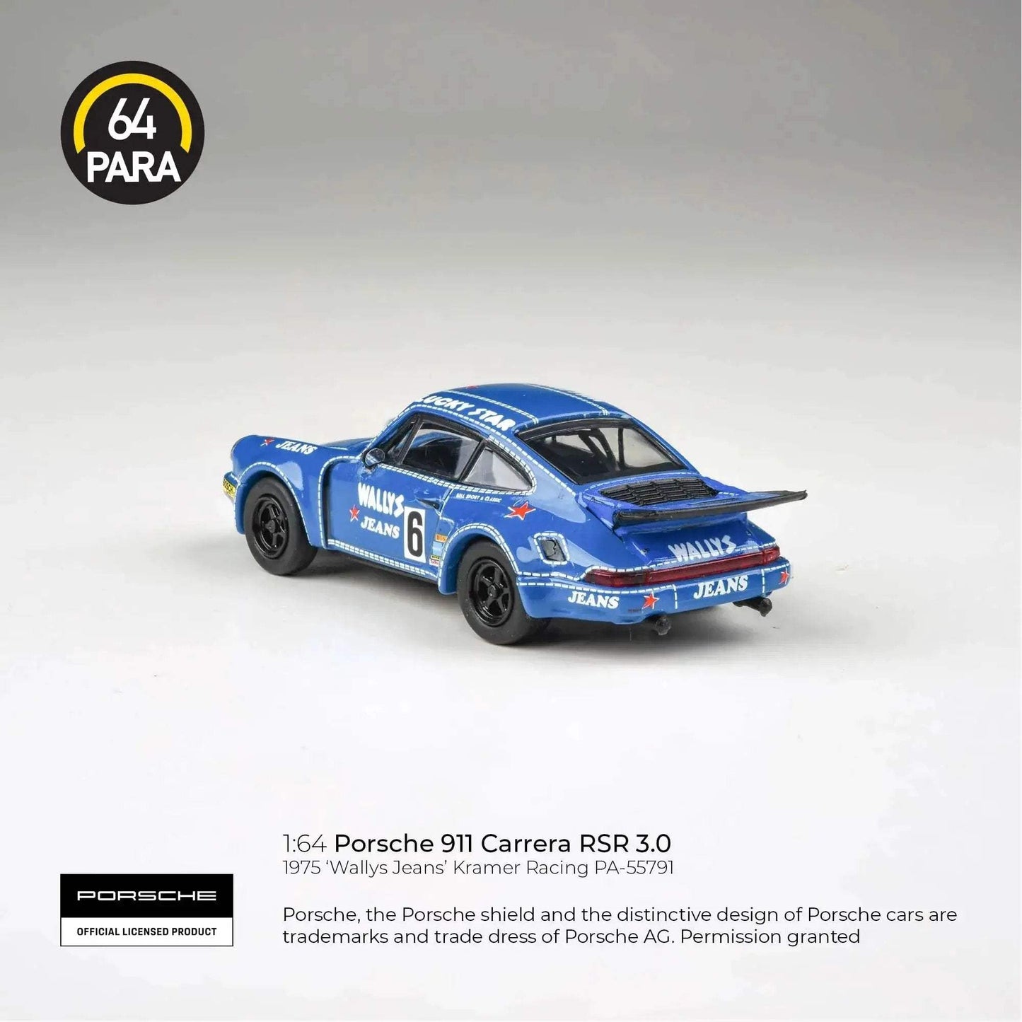 Porsche 911 RSR Diecast Wallys Jeans Limited Collectors Edition - ToylandEU