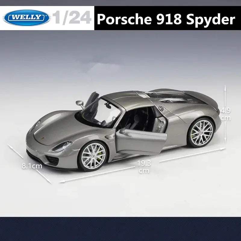 Porsche 918 Diecast Car Scale 1 To 24 Durable Alloy - ToylandEU