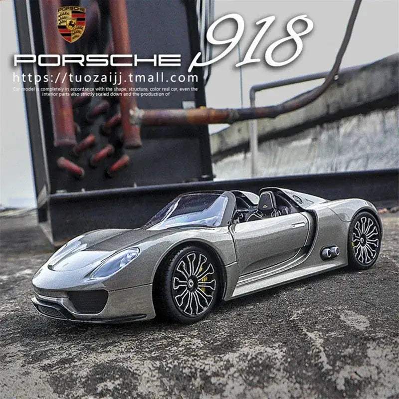 Porsche 918 Diecast Car Scale 1 To 24 Durable Alloy - ToylandEU