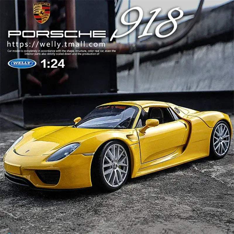 Porsche 918 Diecast Car Scale 1 To 24 Durable Alloy - ToylandEU