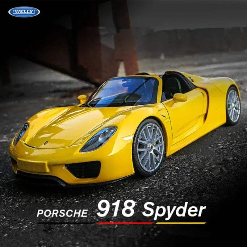 Porsche 918 Diecast Car Scale 1 To 24 Durable Alloy - ToylandEU