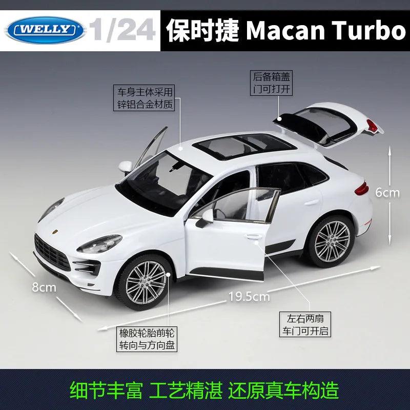  Porsche Macan Turbo Diecast 1 24 Alloy Toylandeu™ 
