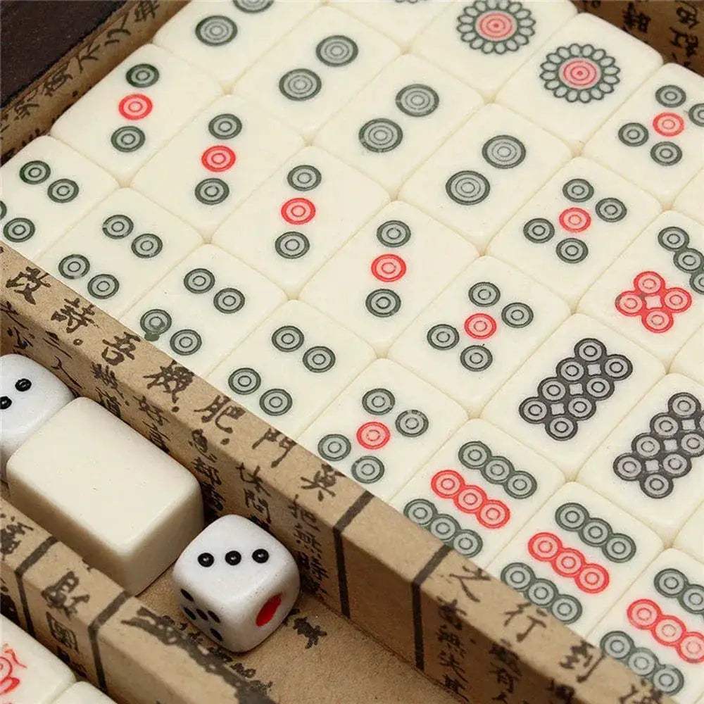 Portable 144 Tiles Mahjong Set With Box For Camping - ToylandEU