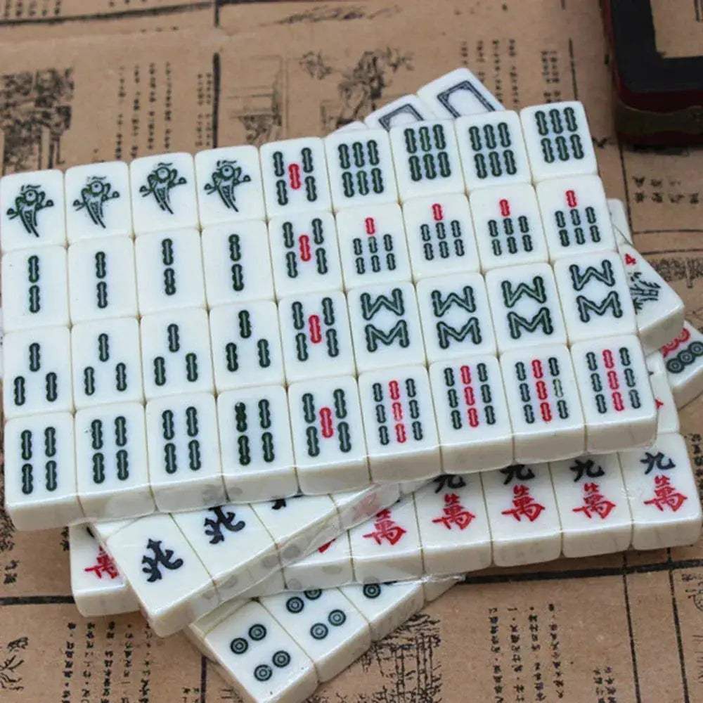 Portable 144 Tiles Mahjong Set With Box For Camping - ToylandEU