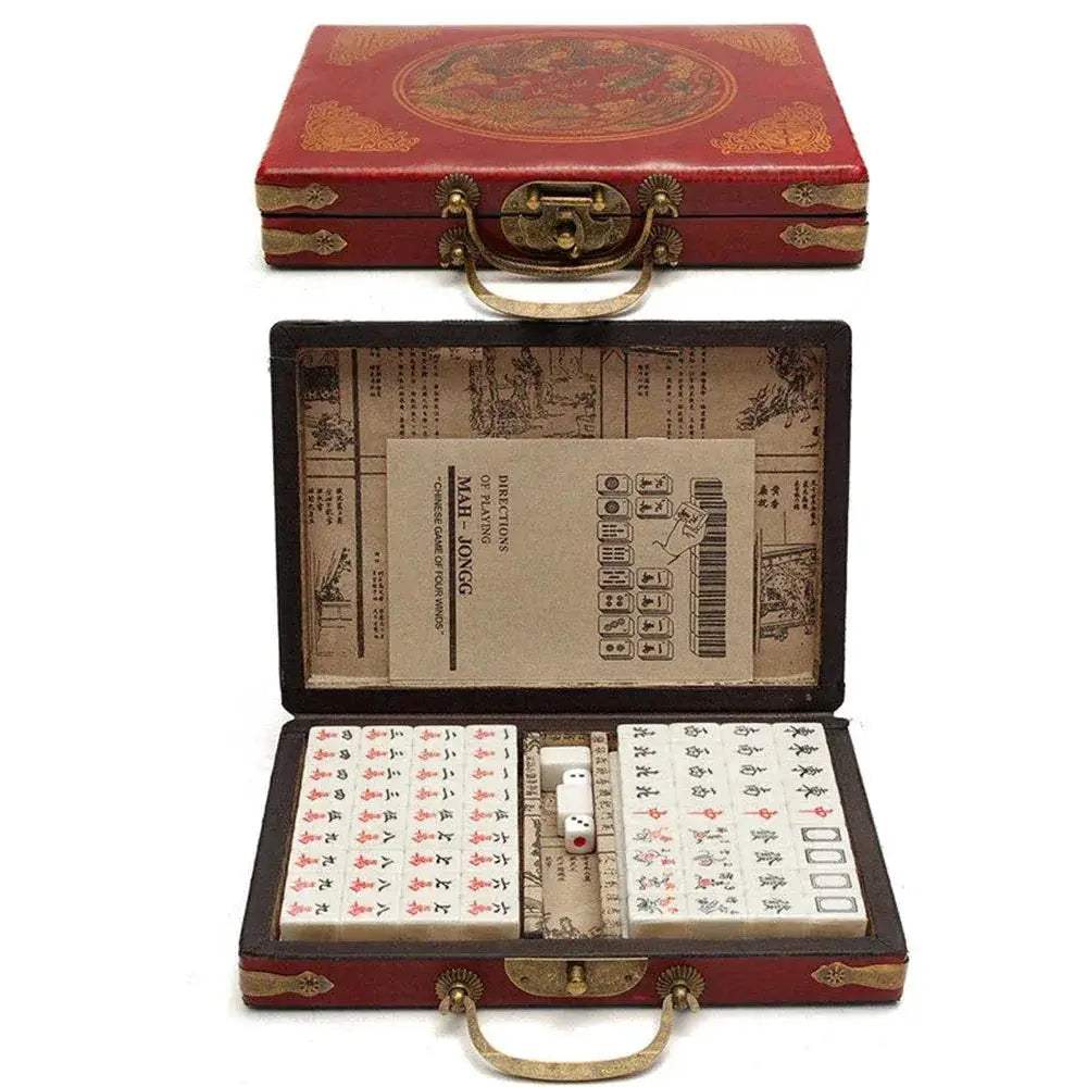 Portable 144 Tiles Mahjong Set With Box For Camping - ToylandEU