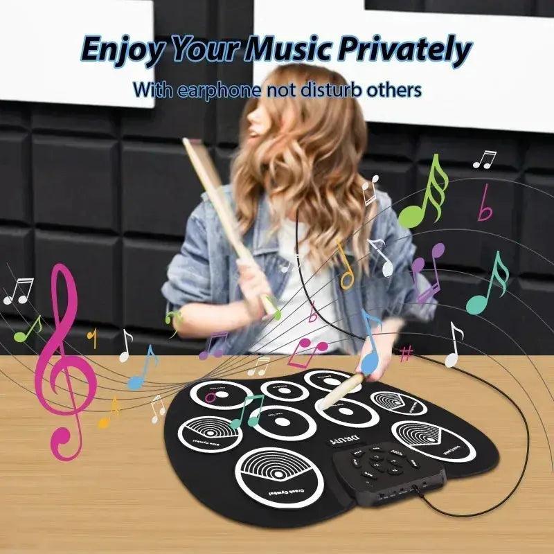  Portable 9 Pad Electronic Drum Set With MIDI Interface -  ToylandEU™