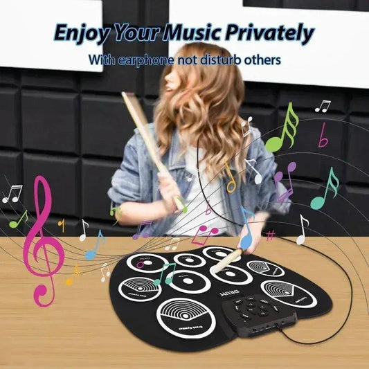  Portable 9 Pad Electronic Drum Set With MIDI Interface -  ToylandEU™
