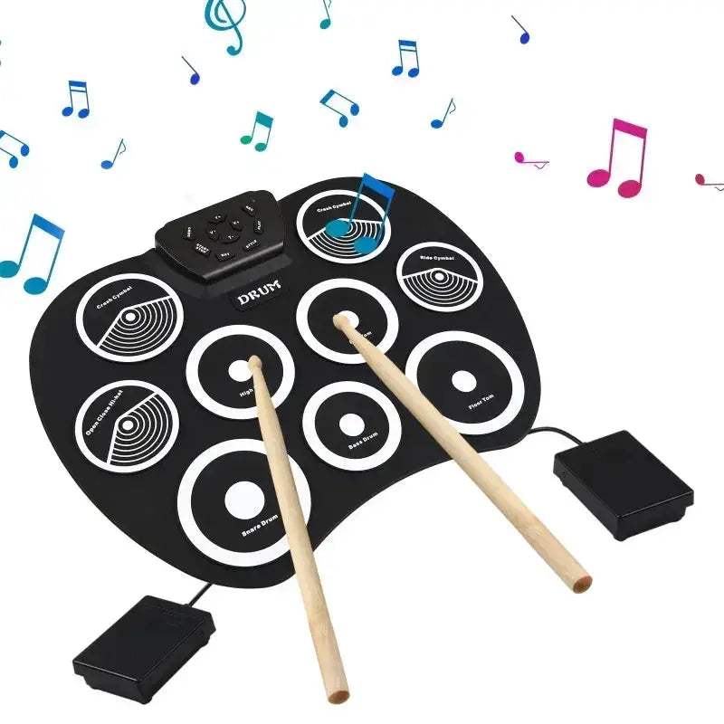 Portable 9 Pad Electronic Drum Set With MIDI Interface - ToylandEU