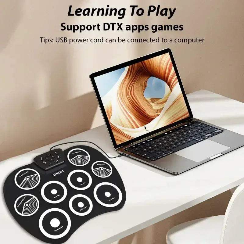 Portable 9 Pad Electronic Drum Set With MIDI Interface - ToylandEU