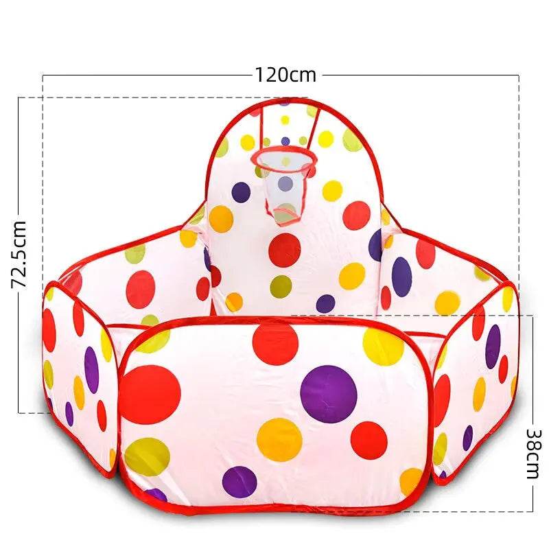 Portable Cartoon Toy Tent Ball Pit With Basket For Kids - ToylandEU
