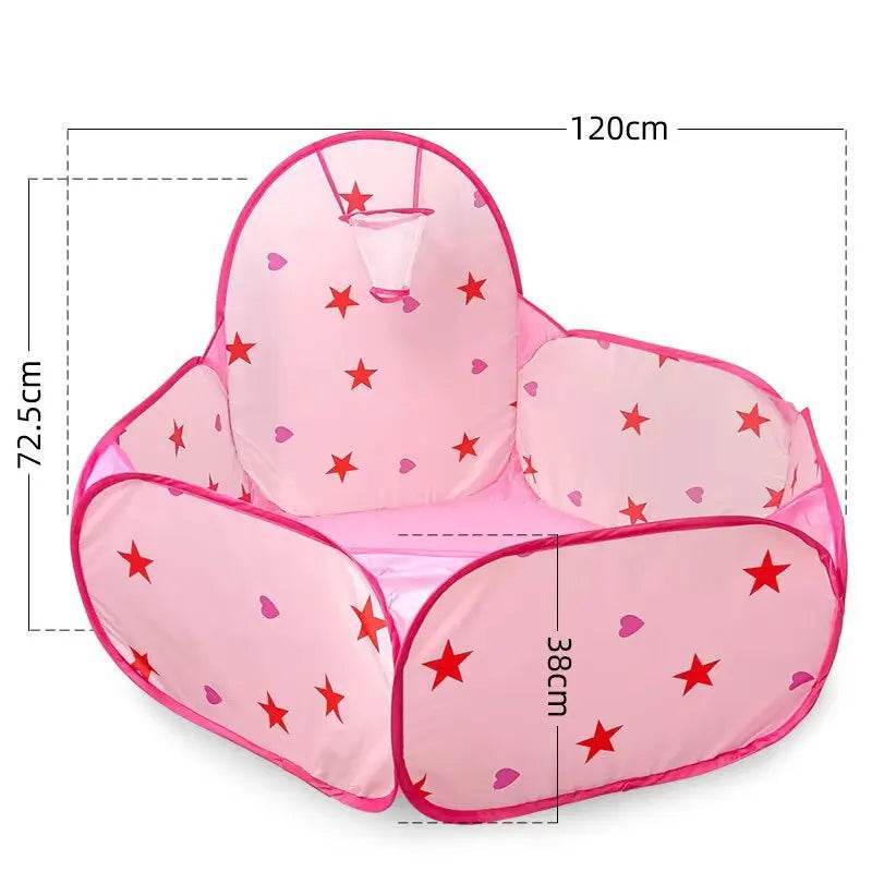 Portable Cartoon Toy Tent Ball Pit With Basket For Kids - ToylandEU