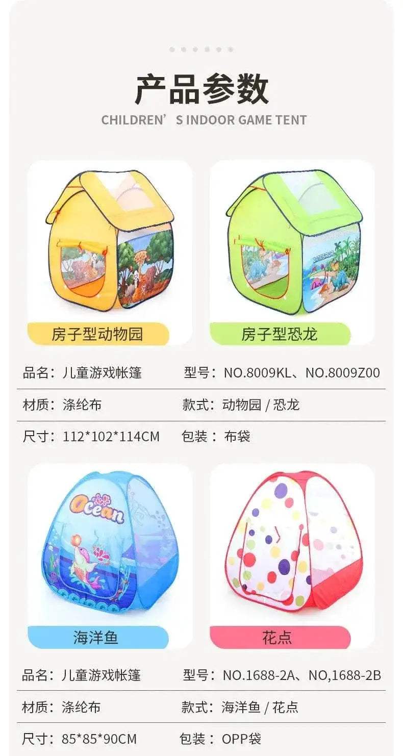 Portable Children Kids Play Tents Outdoor Garden Folding Baby Toy Tent - ToylandEU