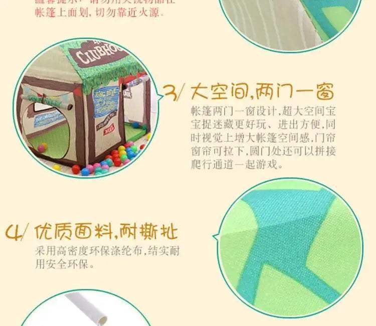 Portable Children Tent Cute Wigwam Folding Kids Tents Tipi - ToylandEU