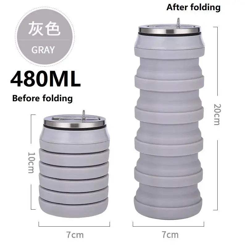 Portable Collapsible Silicone Water Bottle For Travel - ToylandEU