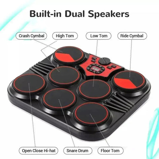  Portable Desktop Electronic Drum Pad With Headphones -  ToylandEU™