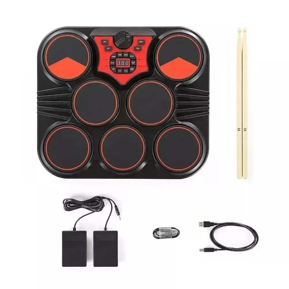 Portable Desktop Electronic Drum Pad With Headphones For Beginners - ToylandEU