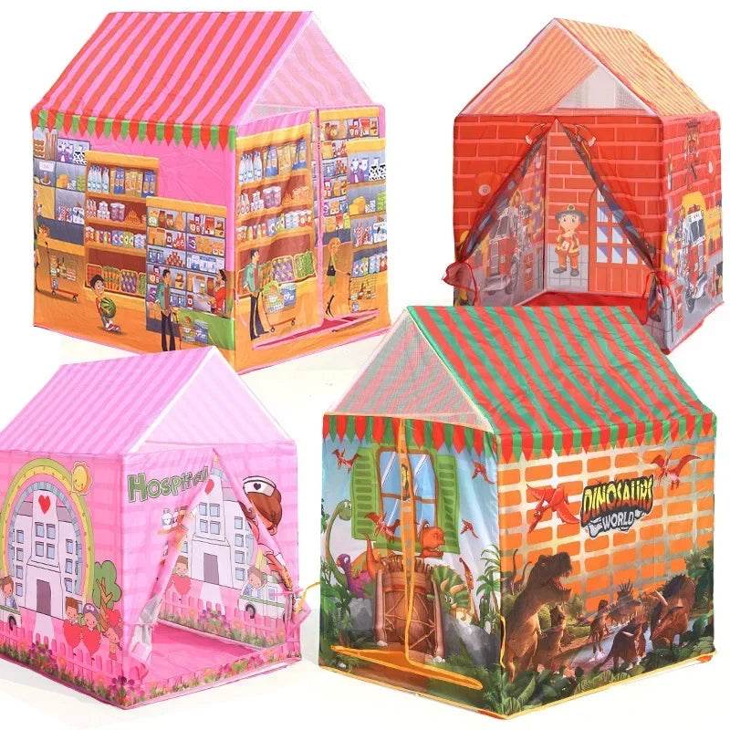 Portable Doll House Tent Folding Princess Castle For Kids - ToylandEU
