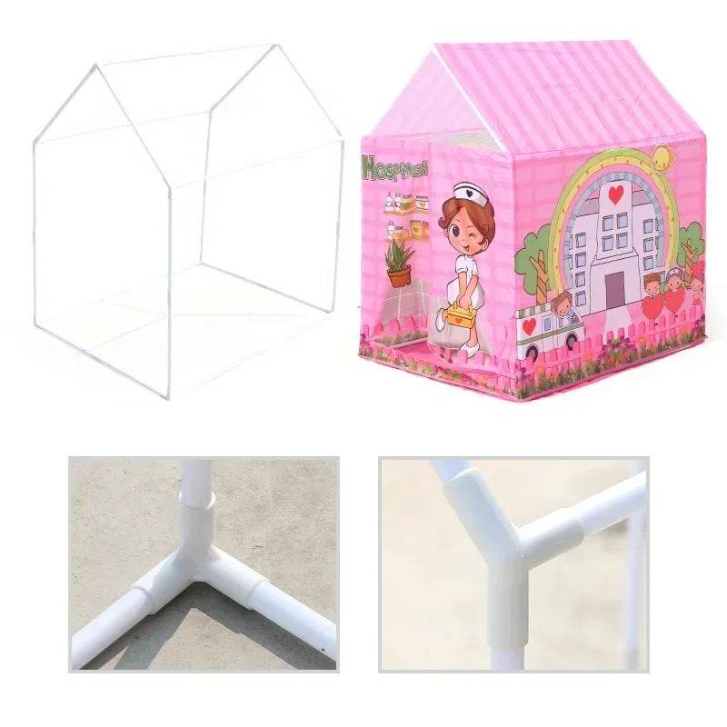 Portable Doll House Tent Folding Princess Castle For Kids - ToylandEU