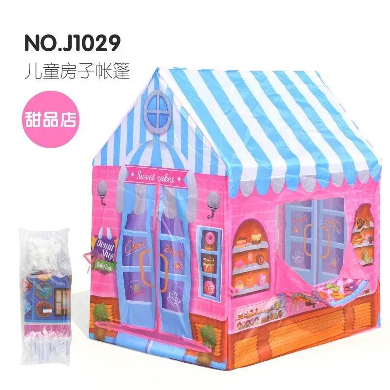Portable Doll House Tent Folding Princess Castle For Kids - ToylandEU