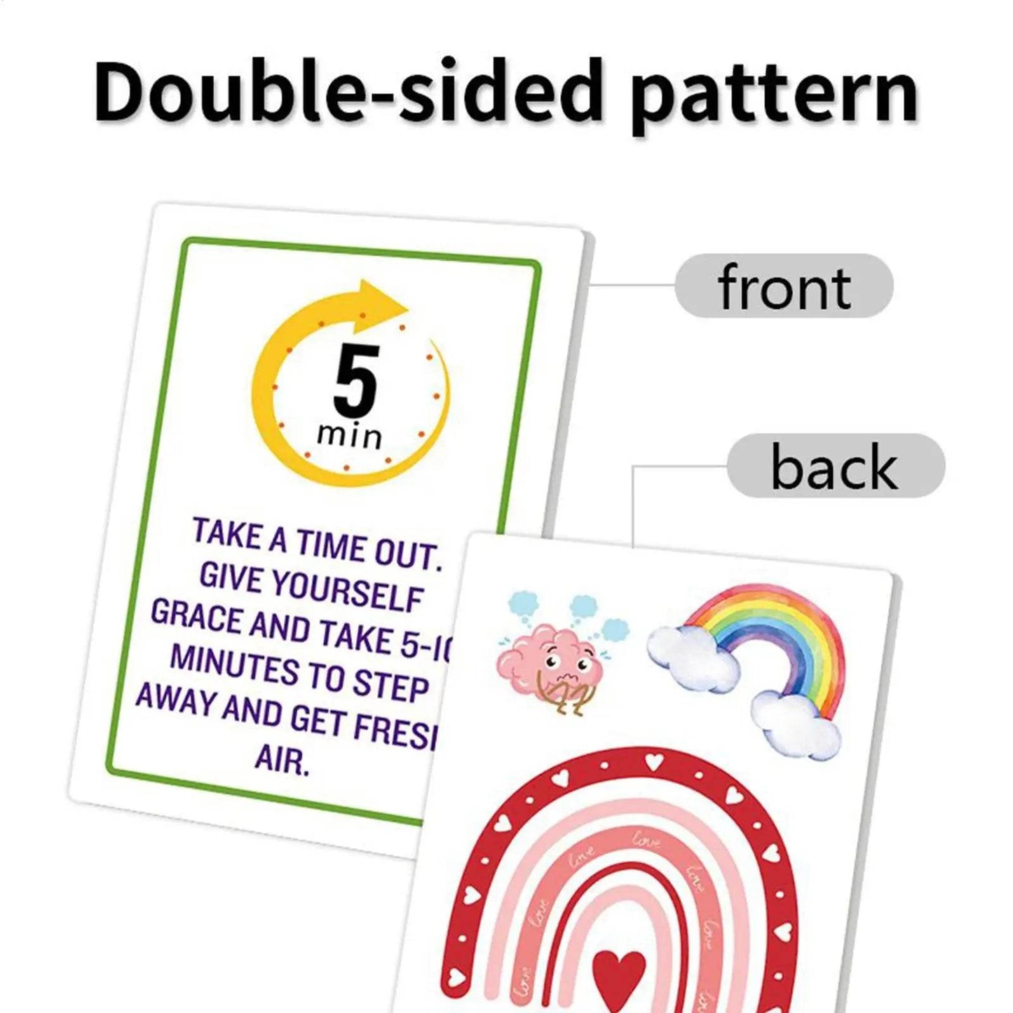 Portable Double Sided Mental Health Cards For Teens - ToylandEU