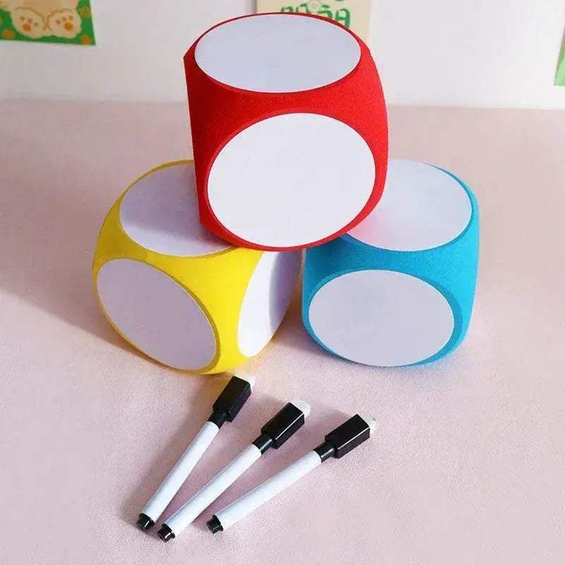 Portable Dry Erase Blank Dice For Classroom Teaching Activities - ToylandEU