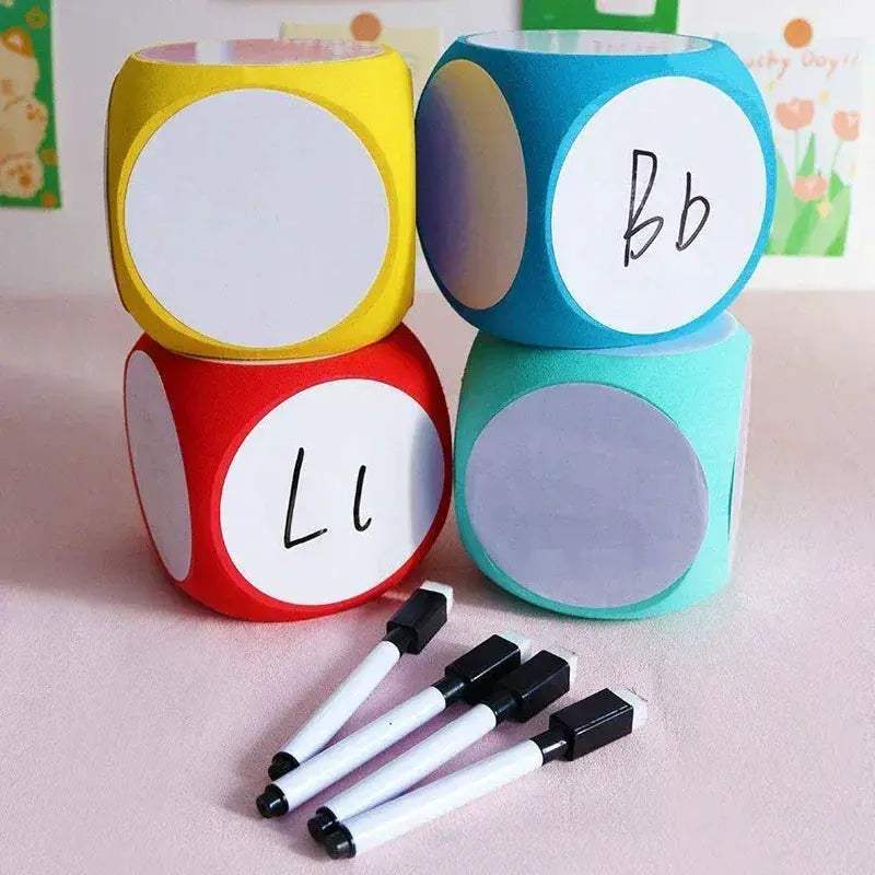 Portable Dry Erase Blank Dice For Classroom Teaching Activities - ToylandEU