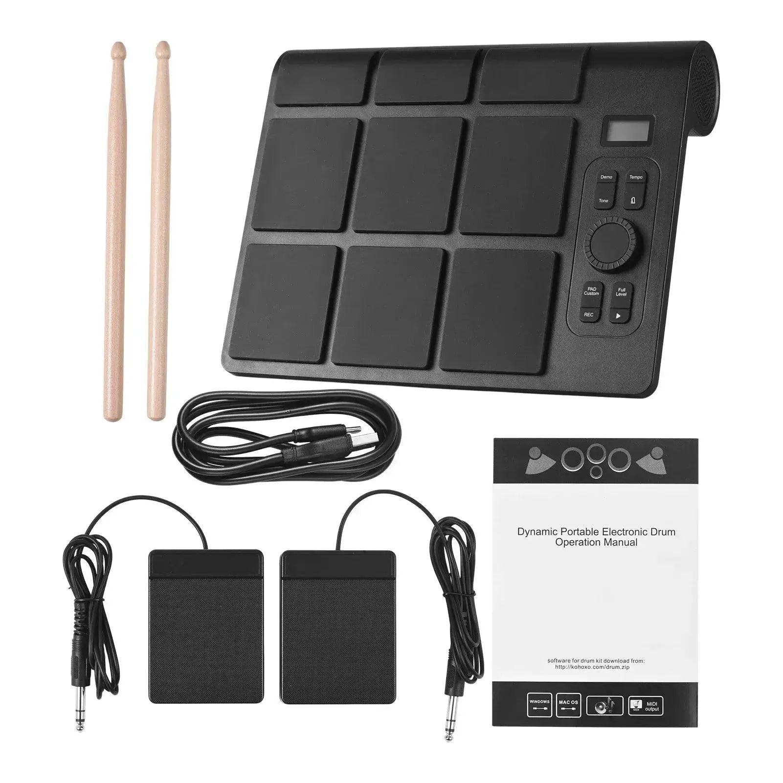  Portable Electronic Drum Set 9 Pads With MIDI Controller -  ToylandEU™