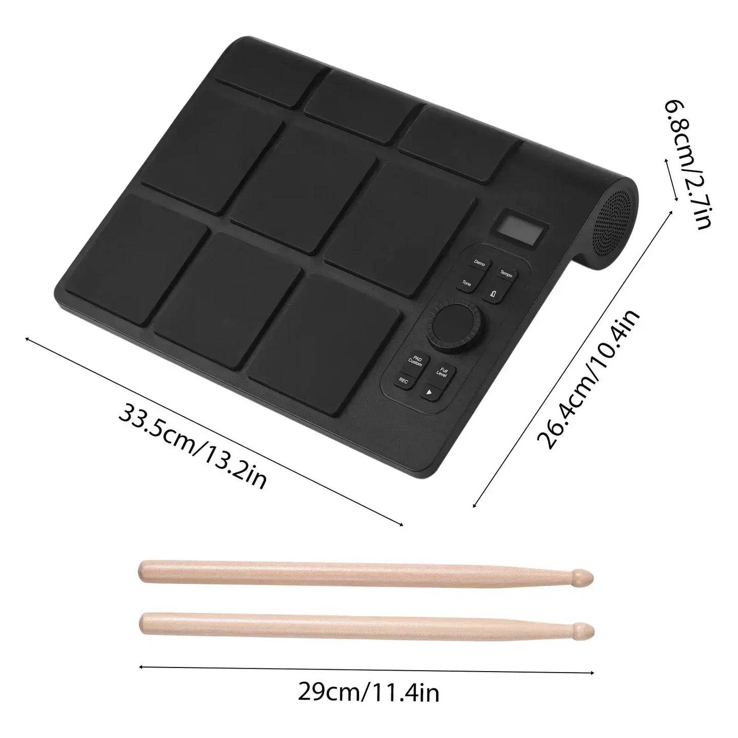Portable Electronic Drum Set With 9 Pads And MIDI Controller - ToylandEU