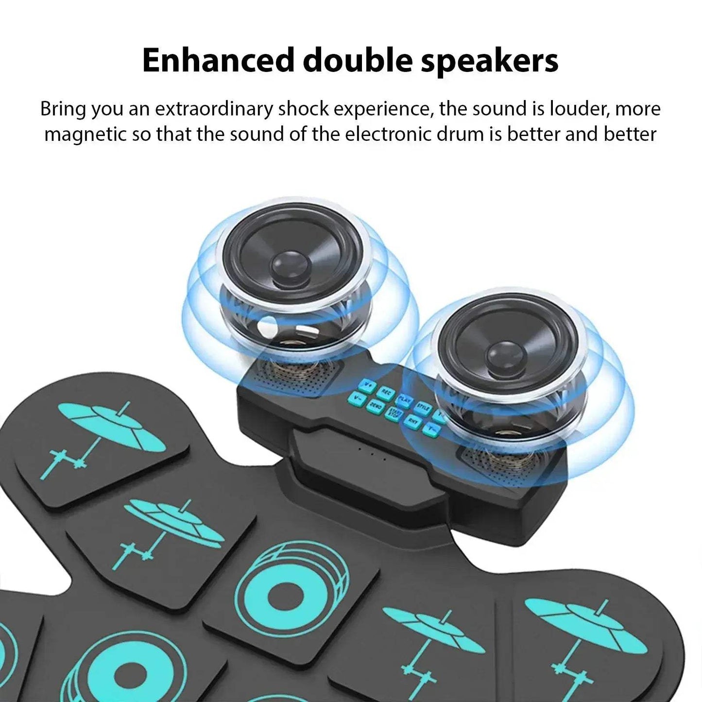 Portable Electronic Drum Set With 9 Pads And Rechargeable Power - ToylandEU