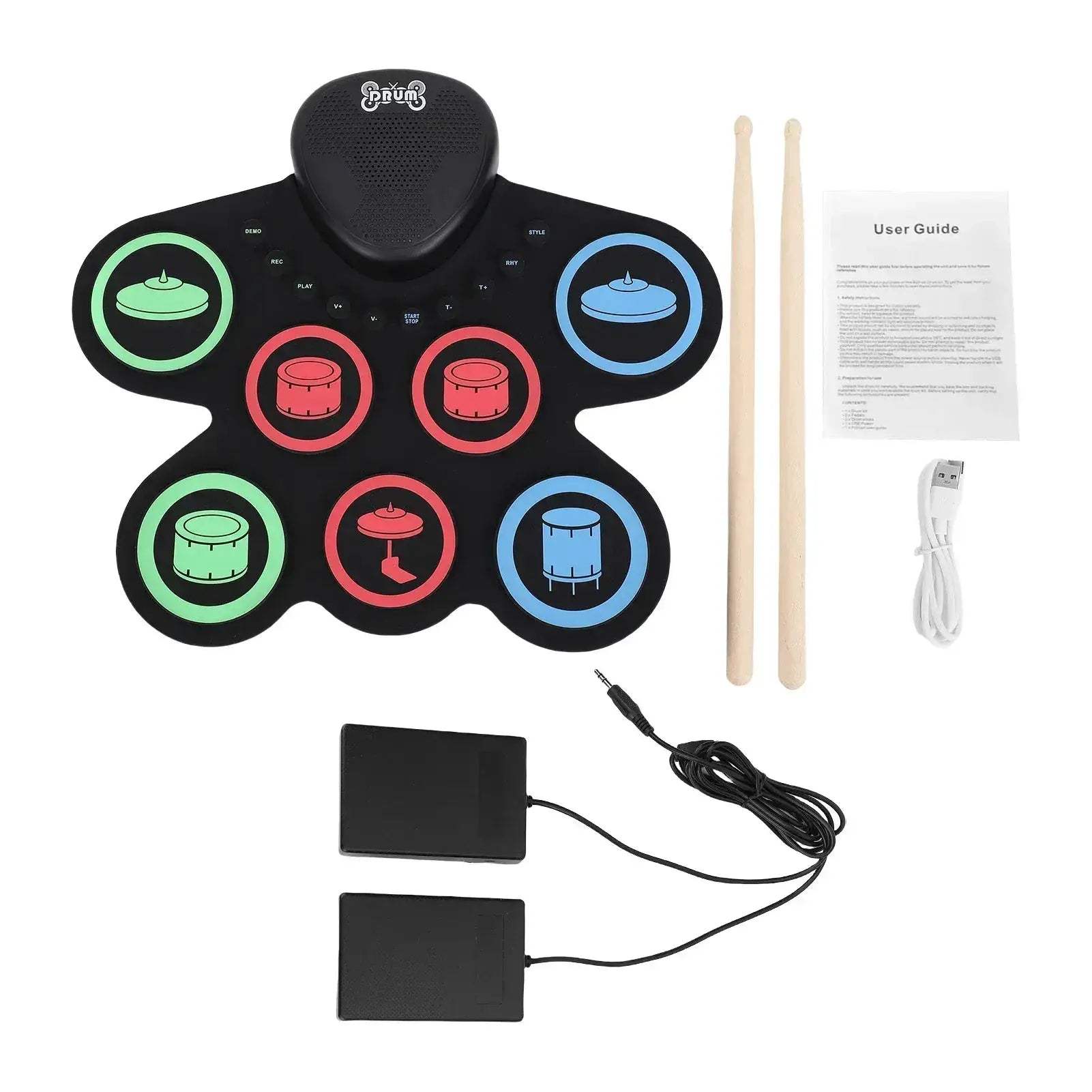 Portable Electronic Drum Set With Built In Games For Learning - ToylandEU