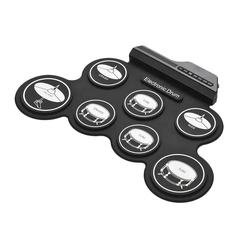Portable Electronic Drum Set with USB & Foldable Silicone Pads - ToylandEU