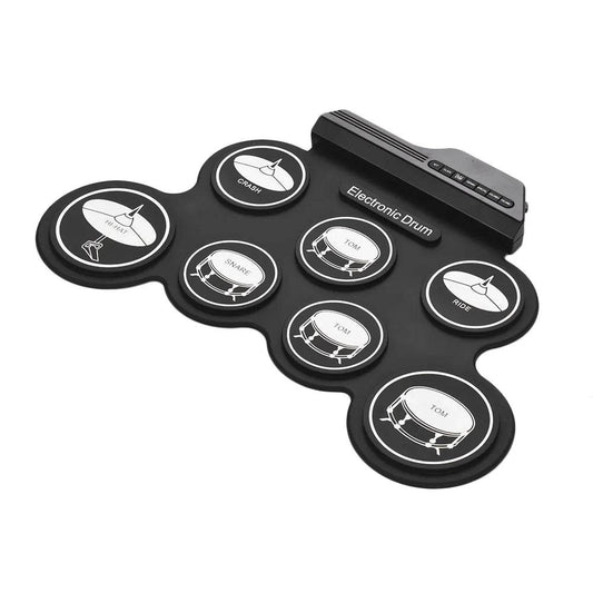 Portable Electronic Drum Set with USB & Foldable Silicone Pads - ToylandEU