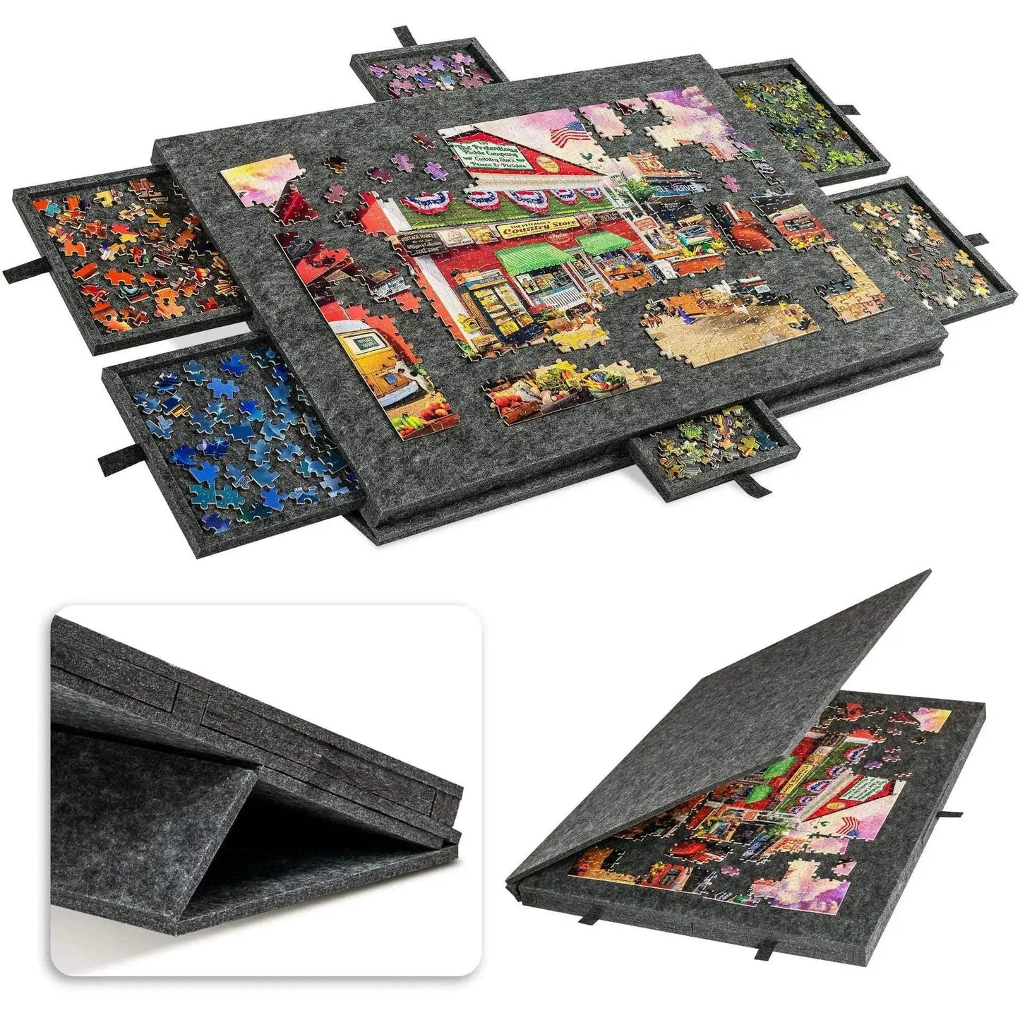  Portable Felt Puzzle Board Foldable 2000 Sorting Table -  ToylandEU™