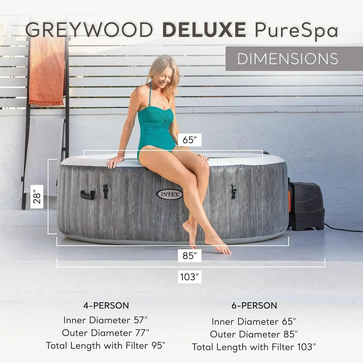 Portable Inflatable Bubble Hot Tub | Round | Toylandeu™