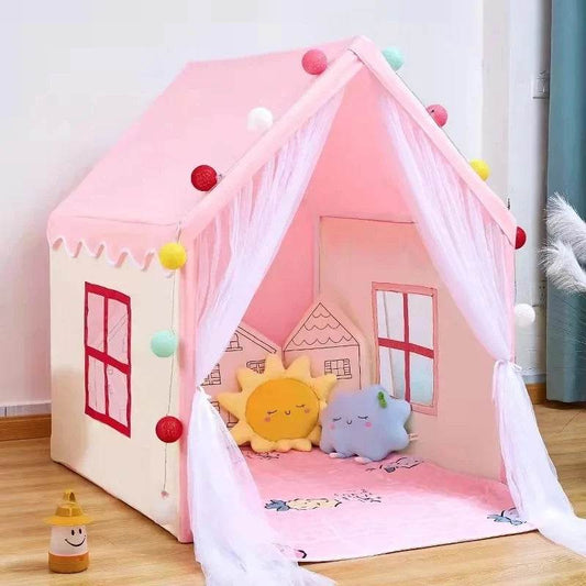 Portable Kids Teepee Play House Colorful Pink Blue For Kids - ToylandEU