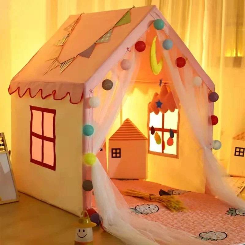 Portable Kids Teepee Play House Colorful Pink Blue For Kids - ToylandEU