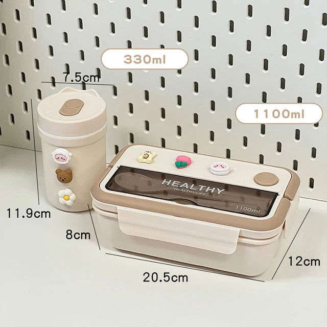 Portable Lunch Box Microwave Safe Cute Design