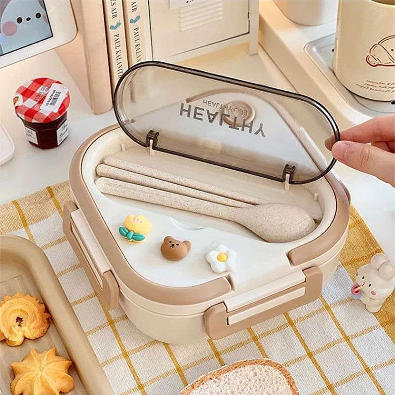 Portable Lunch Box Microwave Safe Cute Design