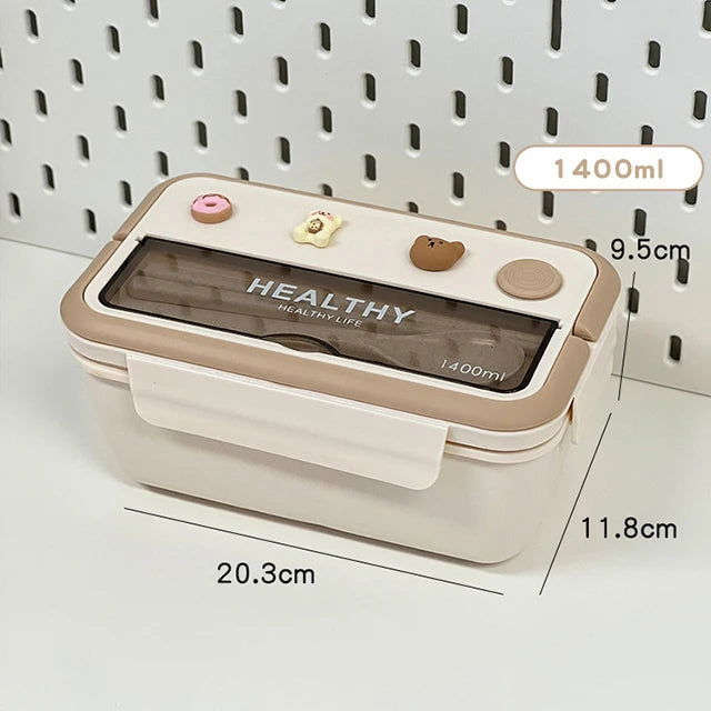 Portable Lunch Box Microwave Safe Cute Design