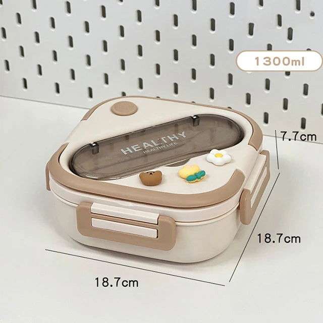 Portable Lunch Box Microwave Safe Cute Design