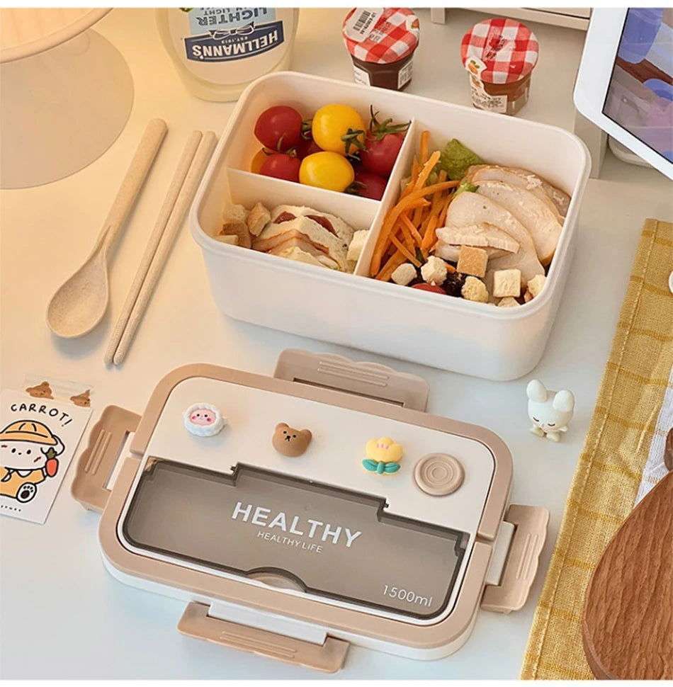 Portable Lunch Box Microwave Safe Cute Design