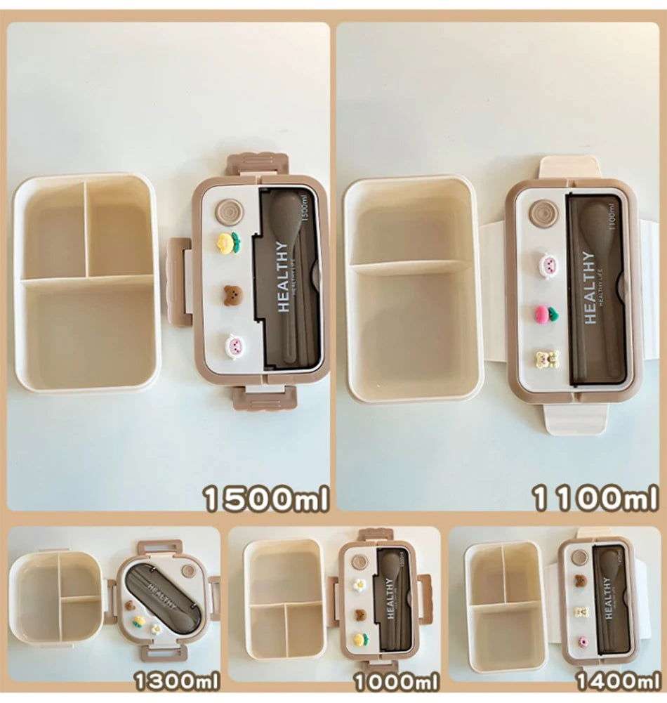 Portable Lunch Box Microwave Safe Cute Design