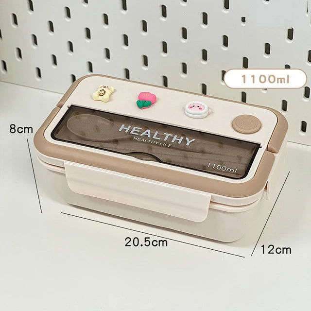 Portable Lunch Box Microwave Safe Cute Design