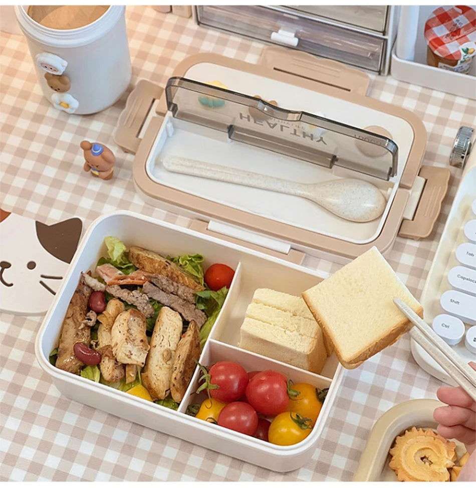Portable Lunch Box Microwave Safe Cute Design