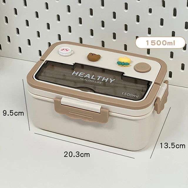 Portable Lunch Box Microwave Safe Cute Design